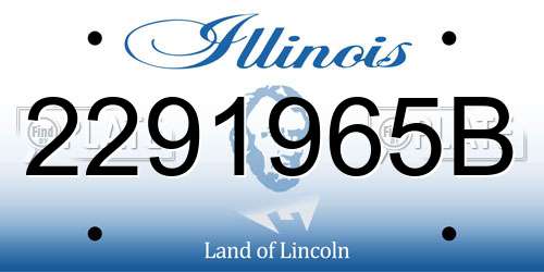 2291965B Illinois License Plate
