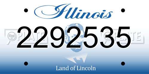 2292535 Illinois License Plate