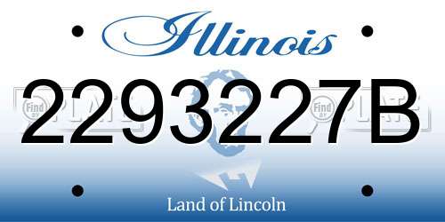 2293227B Illinois License Plate