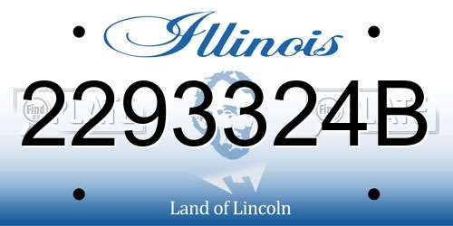 2293324B Illinois License Plate