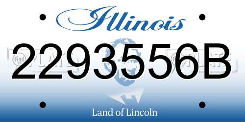 2293556B Illinois License Plate