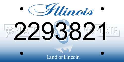 2293821 Illinois License Plate