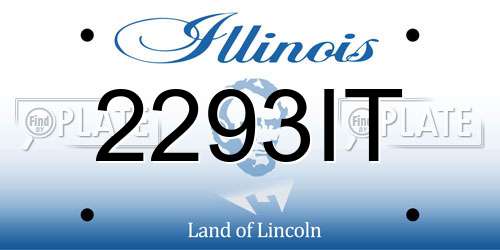 2293IT Illinois License Plate