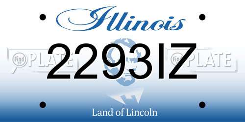 2293IZ Illinois License Plate