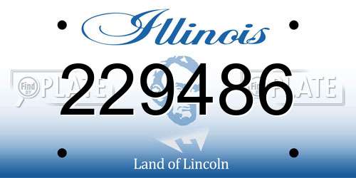 229486 Illinois License Plate