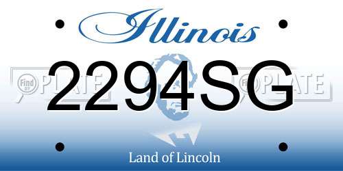 2294SG Illinois License Plate