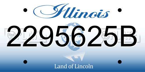 2295625B Illinois License Plate