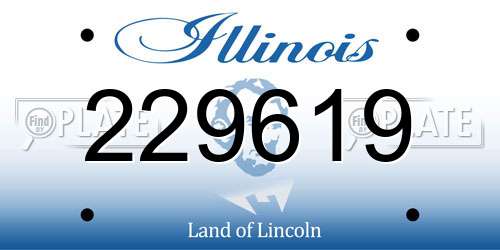 229619 Illinois License Plate
