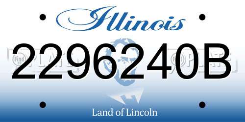 2296240B Illinois License Plate