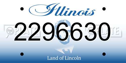 2296630 Illinois License Plate