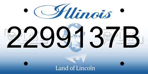 2299137B Illinois License Plate