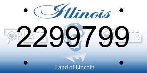 2299799 Illinois License Plate