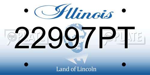 22997PT Illinois License Plate