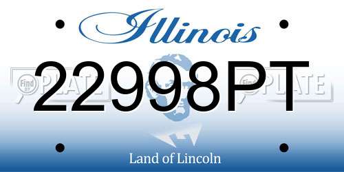 22998PT Illinois License Plate