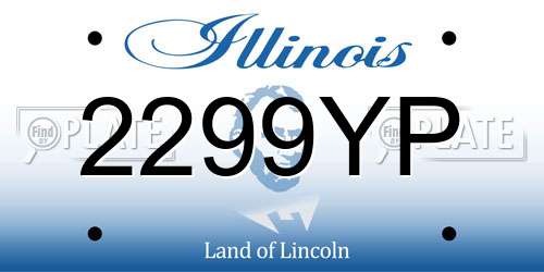 2299YP Illinois License Plate