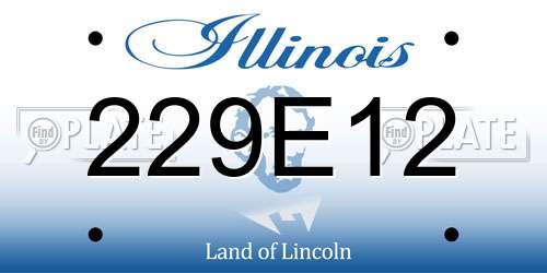 229E12 Illinois License Plate