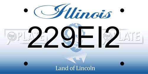 229EI2 Illinois License Plate