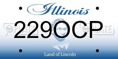 229OCP Illinois License Plate