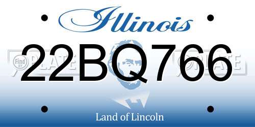 22BQ766 Illinois License Plate