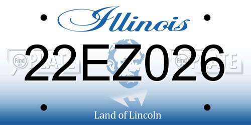22EZ026 Illinois License Plate