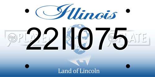 22II075 Illinois License Plate