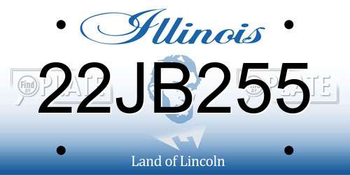 22JB255 Illinois License Plate