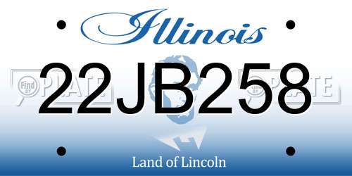 22JB258 Illinois License Plate