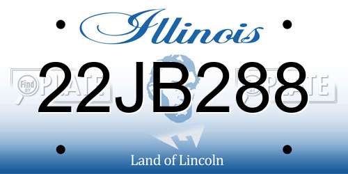 22JB288 Illinois License Plate
