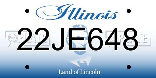 22JE648 Illinois License Plate