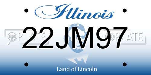 22JM97 Illinois License Plate