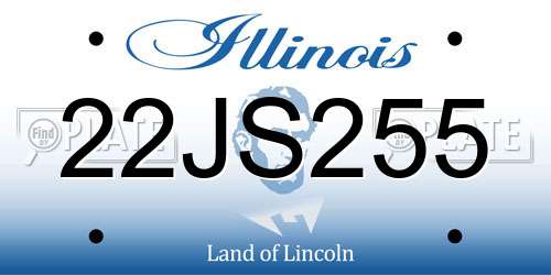 22JS255 Illinois License Plate
