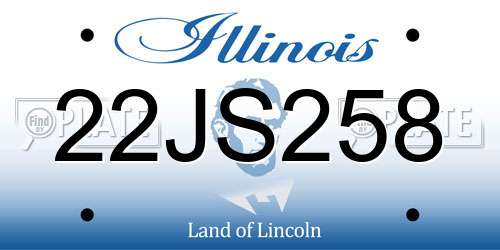 22JS258 Illinois License Plate