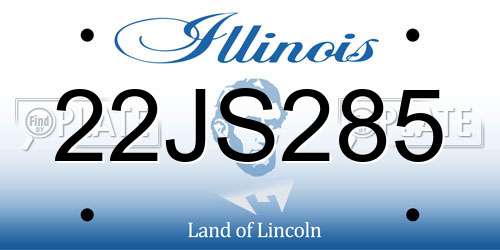 22JS285 Illinois License Plate