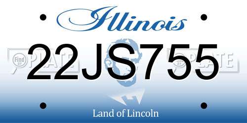 22JS755 Illinois License Plate