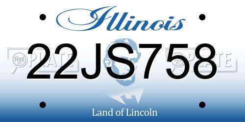 22JS758 Illinois License Plate