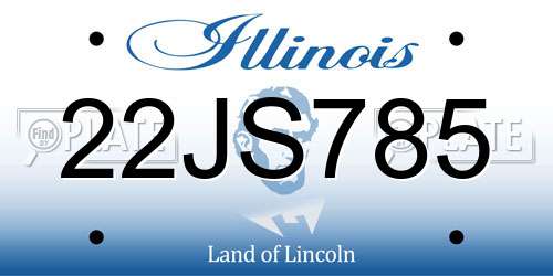 22JS785 Illinois License Plate