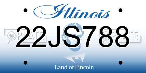 22JS788 Illinois License Plate