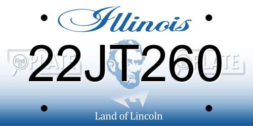 22JT260 Illinois License Plate
