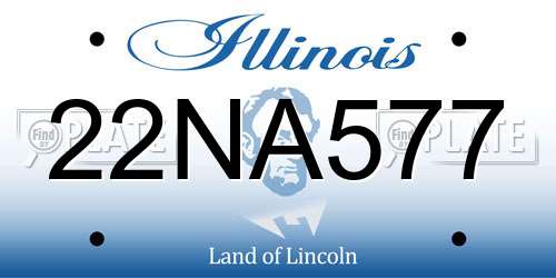 22NA577 Illinois License Plate