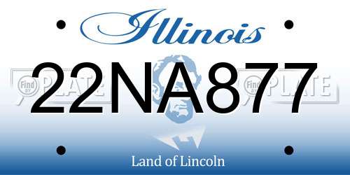22NA877 Illinois License Plate