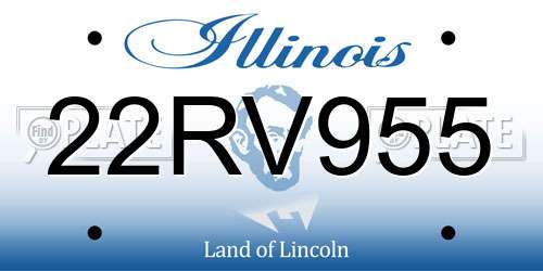 22RV955 Illinois License Plate