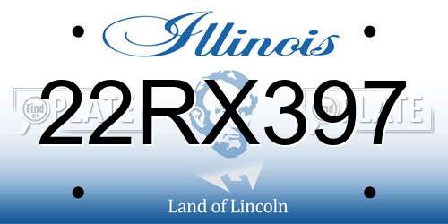 22RX397 Illinois License Plate