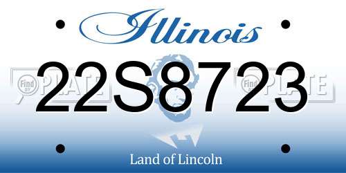 22S8723 Illinois License Plate
