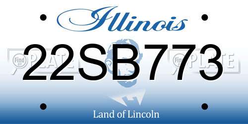22SB773 Illinois License Plate
