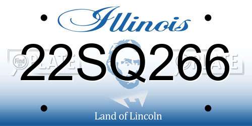 22SQ266 Illinois License Plate
