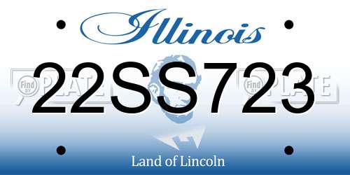 22SS723 Illinois License Plate