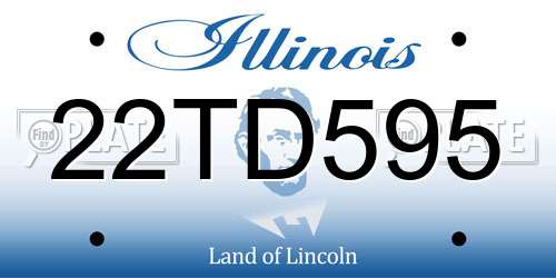 22TD595 Illinois License Plate