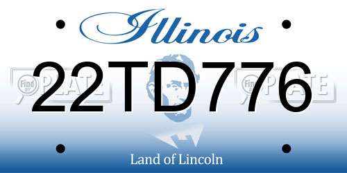 22TD776 Illinois License Plate