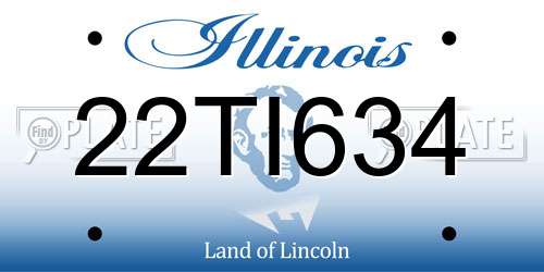 22TI634 Illinois License Plate