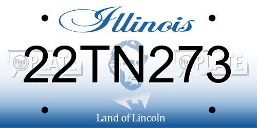 22TN273 Illinois License Plate